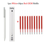 KACO Gel Pens Press Signature Pen Stationery Metal Pen Clip 0.5mm Black Ink Quicking Drying Large Capacity 800M Smooth Writing