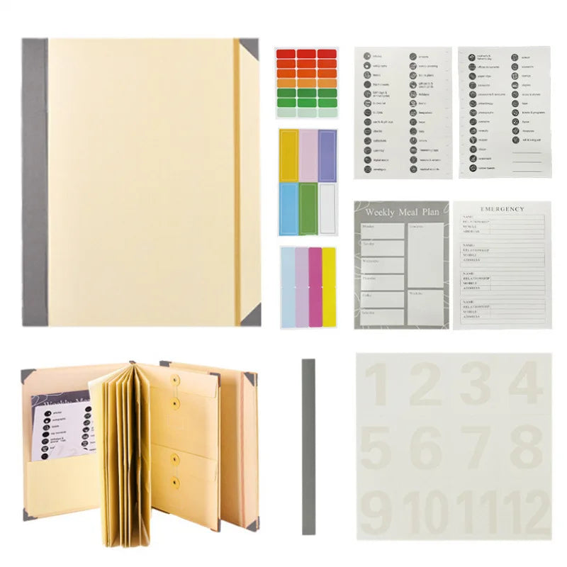 In Case I Go Missing Binder Folio Document Organizer Expanding File Folder Pockets Accordion Document Organizer Pocket Organ
