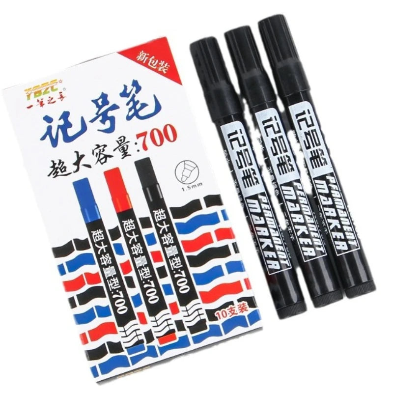 3/9pcs Permanent  Paint Marker Pen Waterproof Black Pen for Tyre Oily Markers Quick Drying Signature Pen Stationery Supplies