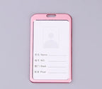 1 Pcs Aluminum Alloy Card Cover Case Bank Business Work Card Holder with ABS Retractable Badge Reel Credit ID Card Badge Bag
