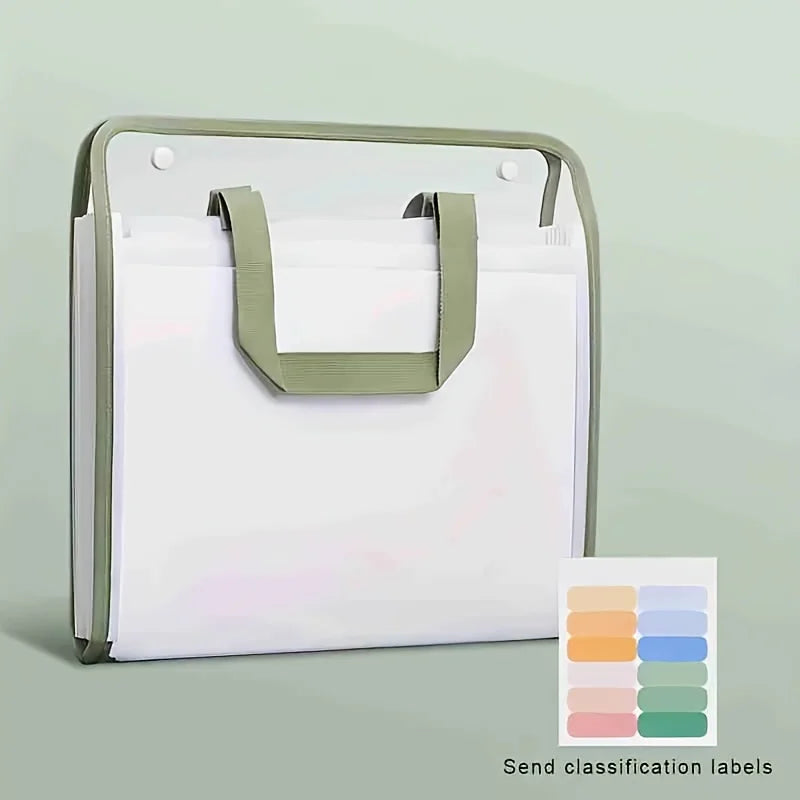 1PC Student file bag accordion bag folder large capacity test paper storage bag
