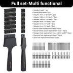 WUTA Multifunctional Leather Hole Punch Round Pricking Iron Stitching Punching Chisel Interchangeable Head Leather Craft Tools