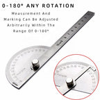 Protractor Angle Ruler Dividing Gauge Angle Ruler 180 Degree Semi Circular Carpenter Angle Ruler 14cm 1PC