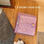 MINKYS New Arrival Kawaii Bling Star 1/2/3 inch Kpop Photocards Collect Book 3 Rings Binder Cards Organizer Book Stationery