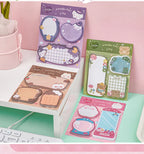 Kawaii Cartoon Strawberry Rabbit Bear Sticky Notes Memo Pad Cute Message N Times Sticky Office Stationery Supply Journal Planner