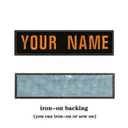 10x2.5cm Embroidery Custom Name Patch Stripes Badge Iron On Or Sew On Or  Patches Clothes