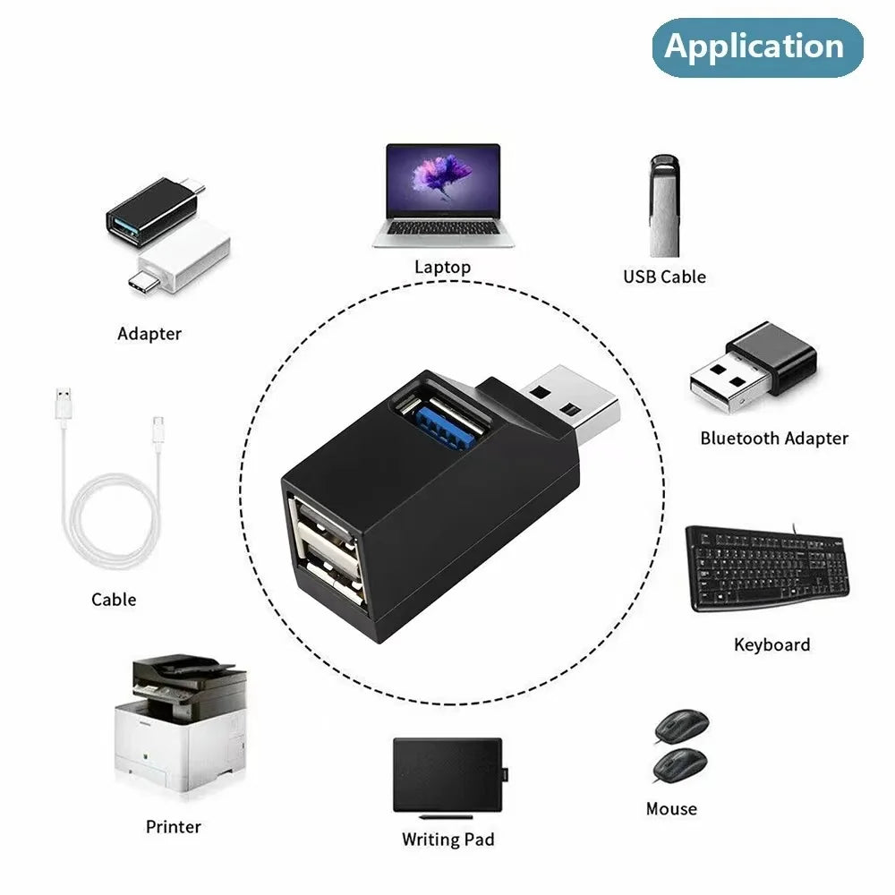 USB 3.0 Extender Car Splitter Multi Port USB Hubs 2.0 Laptop Office Multi Function Reading Usb Disk Charging Adapter