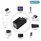 USB 3.0 Extender Car Splitter Multi Port USB Hubs 2.0 Laptop Office Multi Function Reading Usb Disk Charging Adapter