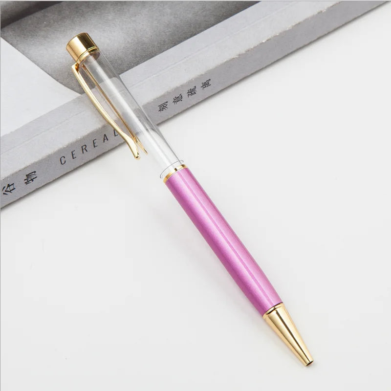 10 Pieces of Ballpoint Pens DIY Empty Pen Barrels for Handmade Quicksand Pens, Floating Flower Pens, Business Event Signature Pens, and Souvenirs