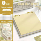 Multifunctional 120 Pages Loose-leaf Notebook Color Detachable Diary Book Grid Inner Pages Flip Up Hand Account Book Students