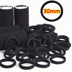 10-100pcs New Women High Elasticity Black Headband Hair Accessories Lazy Tie Hair Sturdy and Durable High Ponytail Rubber Band