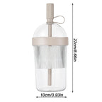 Reusable Coffee Cups with Lids 17oz Tumbler with Straw Tea Mug with Straw for Women Men Travelers Students Home Office Gym