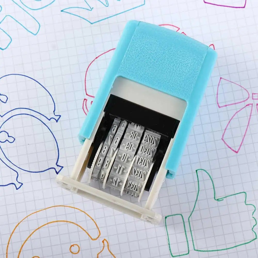 DIY Handle Account Date Stamps Stamping Automatic Ink Return Mini Self-Inking Stamps For Office Supplies Date Wheel Stamp
