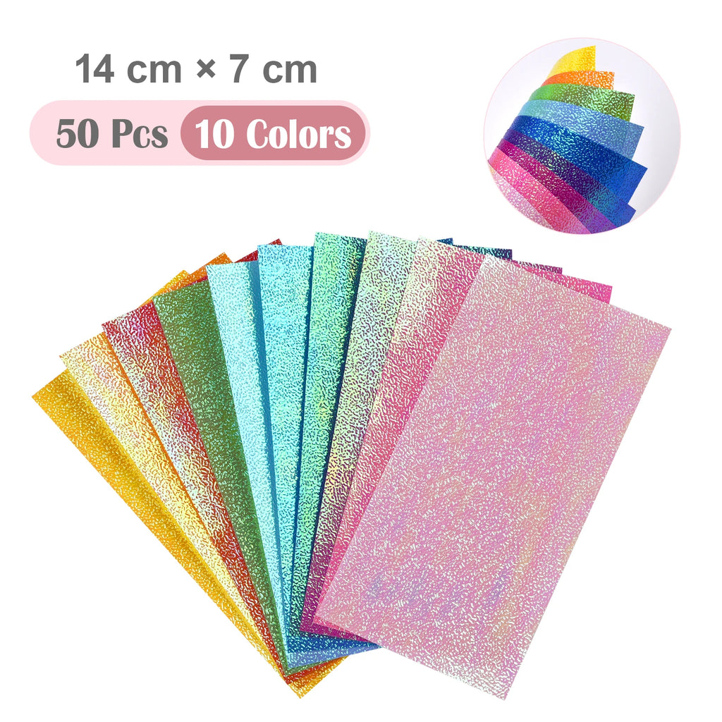 50Pcs Metallic Pearl Cardstock Paper Shimmer DIY Shiny Craft For Wedding, Scrapbook, Craft, Cards Party Decoration