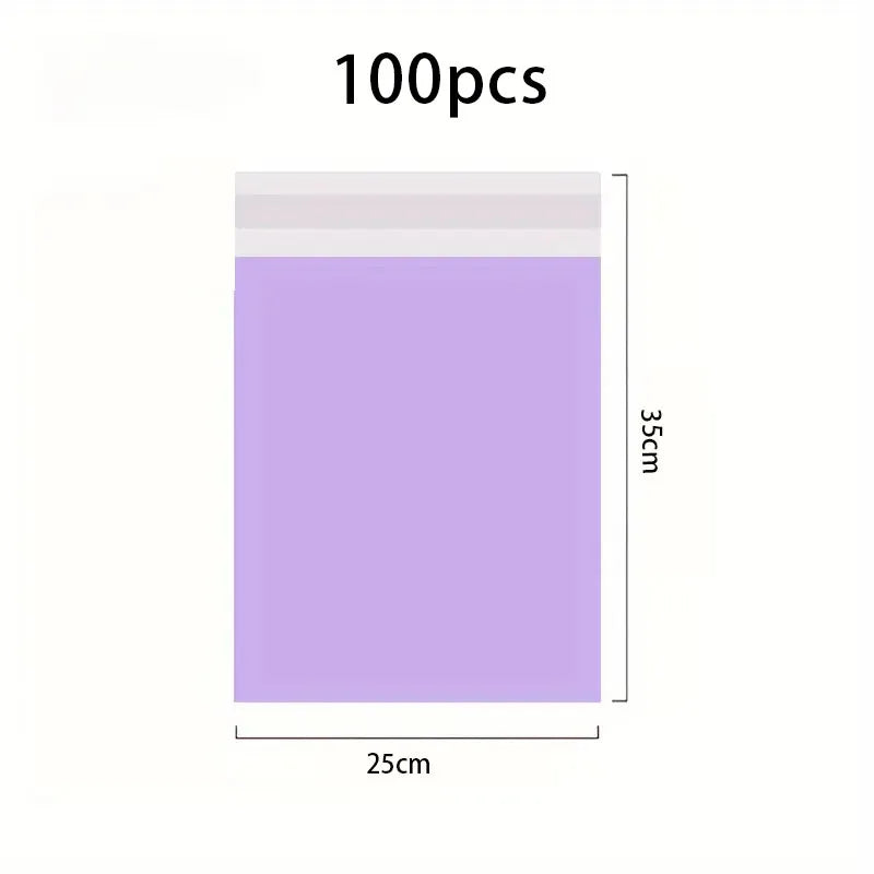 100Pcs Purple Courier Envelope Shipping Packaging Bags Poly Mailer Bag Waterproof Storage Bag Self Adhesive Seal Plastic Packagi