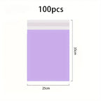 100Pcs Purple Courier Envelope Shipping Packaging Bags Poly Mailer Bag Waterproof Storage Bag Self Adhesive Seal Plastic Packagi