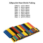127/328/580/800Pcs Heat Shrink Wrapped Shrinking Insulation Sleeving Thermal Casing Car Electrical Cable Shrink Tube Tube Kit