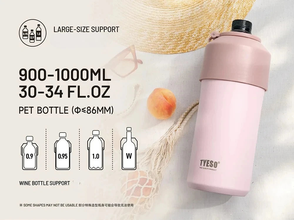 Tyeso 680ML Insulated Sports Tumbler, Portable Durable Cold Keeping Water Cup Perfect for Outdoor Activities Travel  Daily Use