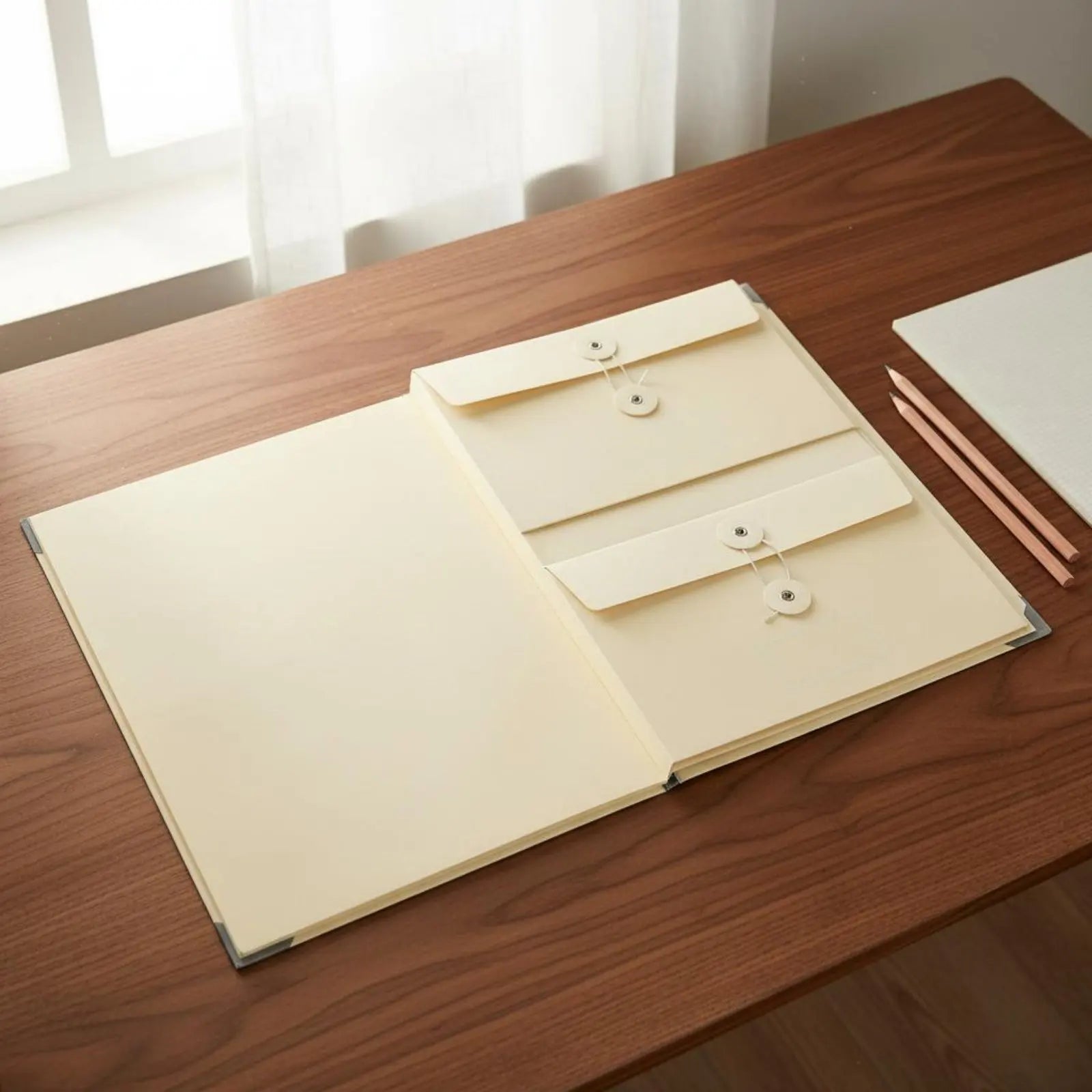 Manila Pocket Binder Expandable Accordion File Folder Expanding File Folder Easy to Organize Expanding Document Organizer