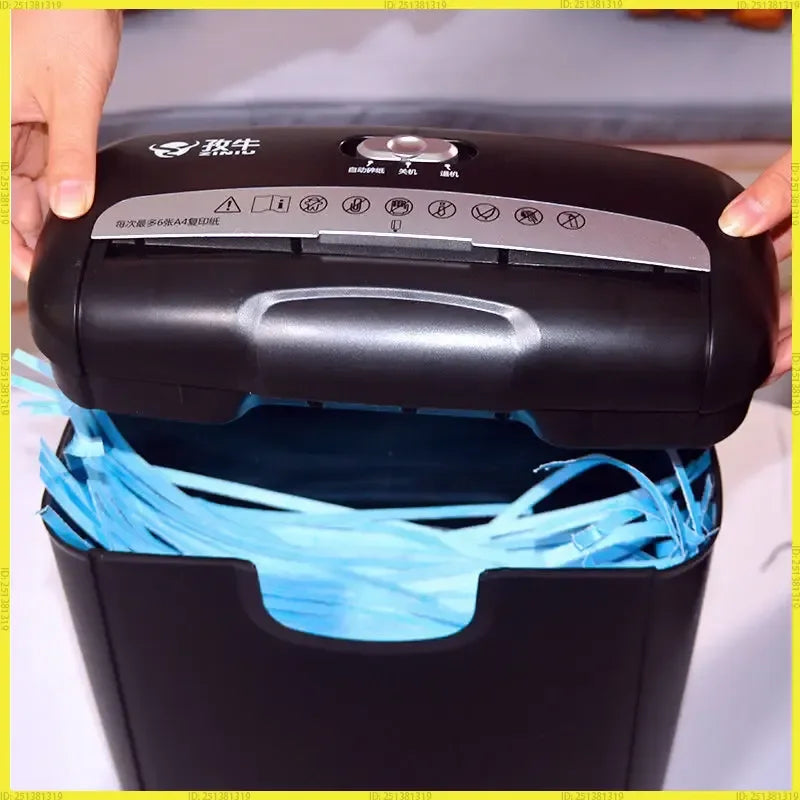 Small Size  Mini A4 Shredder Grinder For Office Household Paper Cutter Gear Electric Automatic Bill Shredder Office Electronics