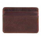 New Genuine Leather Card Holder Oil Wax Leather Multi-Card Small Retro Cowhide Coin Purse Men/Women Luxury Card Holder