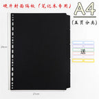 A4 A5 B5 Binder Dividers Genera Holes Binder Index 5 Tabs Frosted Plastic Planner Divider for Round Ring Binder Sheet Protector