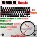 Russian Layout MacBook Pro Keyboard Cover 14" 16" M4 M3 M2 M1 Pro, MacBook Air 15" 13.6" M3 M2 Silicone Skin, US/EU Version