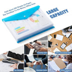3-6pc 11Hole Binder Ring Folder A4 Large Capacity Loose Leaf Folders Portable School Student Exam Paper Storage Office Organizer