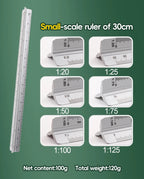 Space Ball 30cm Triangular Scale Ruler Metal Straight Ruler Metric Architect Engineer Accurate Drafting Measure Tool
