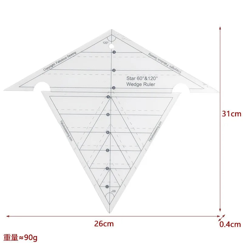 Yokoyama Acrylic Sewing Ruler For Patchwork Measuring Drawing Dressmaker Yardstick DIY Craft Quilting Cutting Accessories Tool