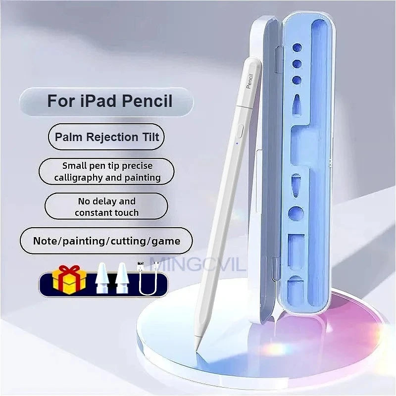 For iPad Pencil 2025 M4 Stylus Pen for Air 6 M2 Pro M3 with Palm Rejection Tilt for iPad Pro 11 12.9 13 7/8/9/10/11th mini 5 6 7