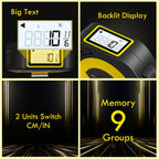 Luminous screen digital tape measure