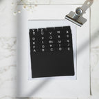 30pcs Index Card Dividers Black Pp Material For Organizing Documents Study Materials Recipes Alphabet Tabs Space Saving