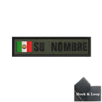 1PC 10cmX2.5cm Custom Name Flag Patch Stripes Badge Iron On Or Hook Loop Armband Germany Luxembourg Armenia Serbia green