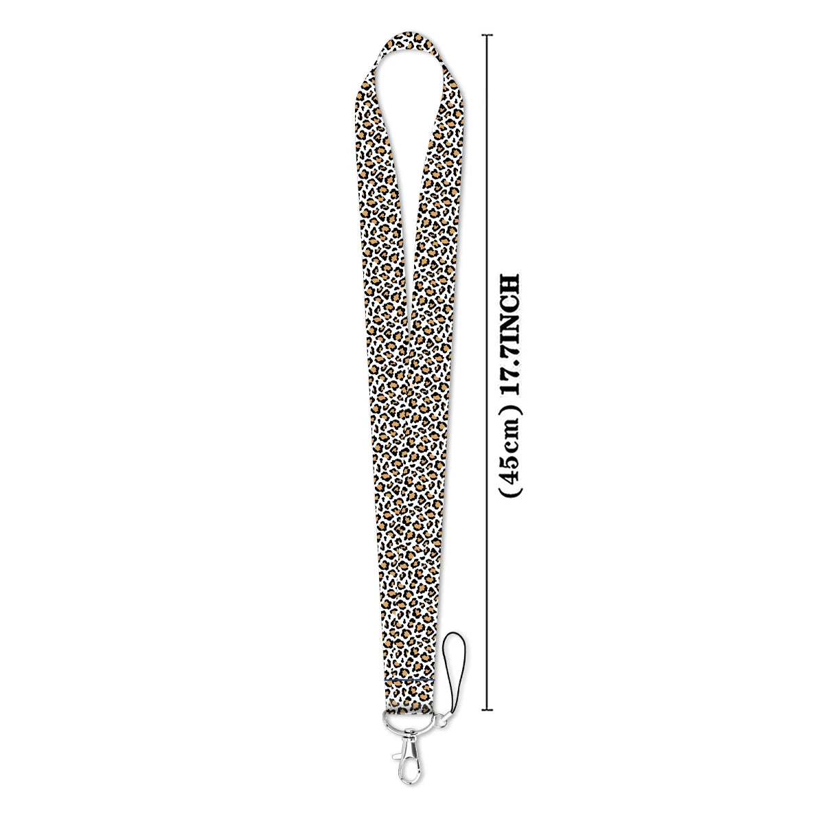 Gray Leopard Print Fashion Lanyard for Key Neck Strap Lanyard Card ID Badge Holder Key Chain Key Holder Keyring Accessories Gift