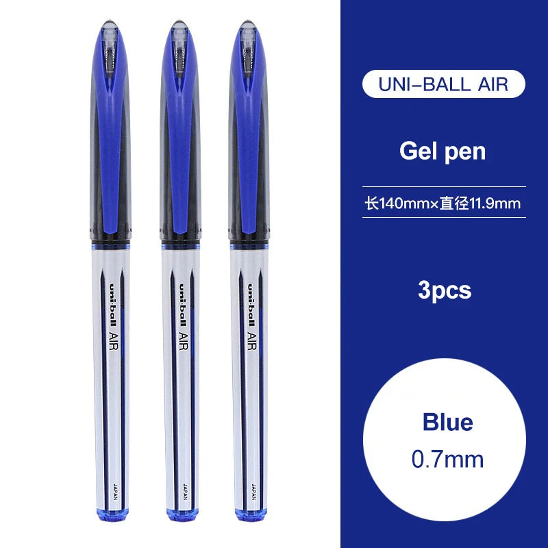 3/6pcs Japan Uniball Gel Pen AIR Straight Liquid Signature Pen UBA-188 Black Technology 0.5/0.7mm Free Writing School Supplies