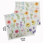 10/20pcs 33*33cm 2-Ply Colourful Wood Pulp Napkins Floral Style Party Decoration Paper Placemats Butterfly Bone Bart Paper