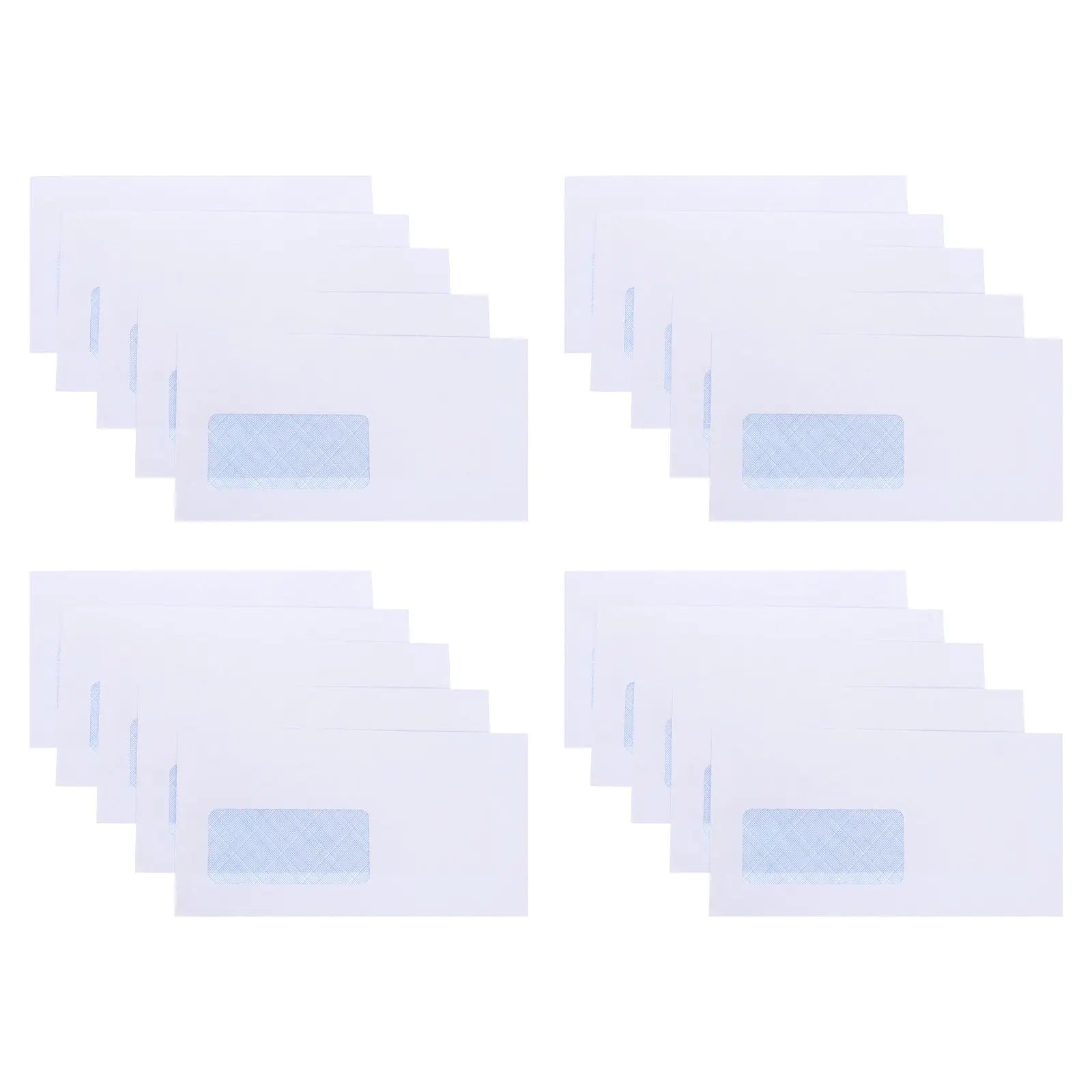 50Pcs Peel Seal Security Envelopes Left Window Self-Sealing Confidential Document Mailing Business Letters Invoices Stationery