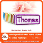 Custom Thermal Embroidery Iron Name Tag Sticker Personalized Washable Sewing Clothing Children Stickers Clothes Babysuit Labels