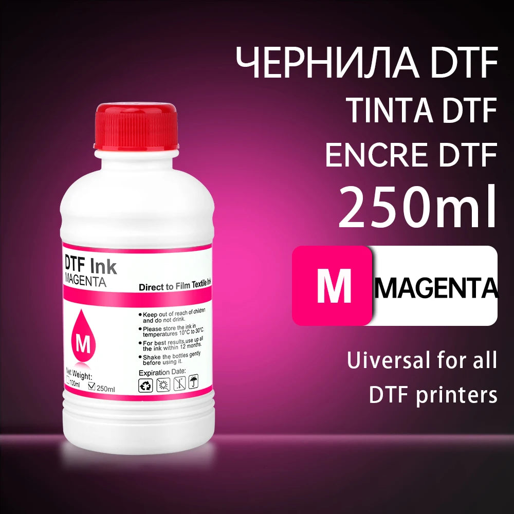 250ML DTF Ink Kit For T-shirt Transfer Printing For Epson L800 L1800 XP-15000 XP600 TX800 P600 P608 P800 DX5 DX7 i3200 4720