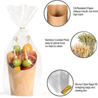 Disposable Charcuterie Cups,14oz Kraft Paper Snack Boxes Appetizers Cup French Fry Holder Cocktail Skewer Toothpicks Tooth Picks