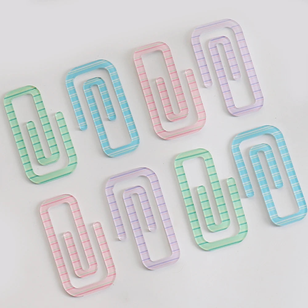 4pcs/lot Kawaii macarons Paper Clip Decorative Bookmark Binder File Clips School Office Stationery Accessories