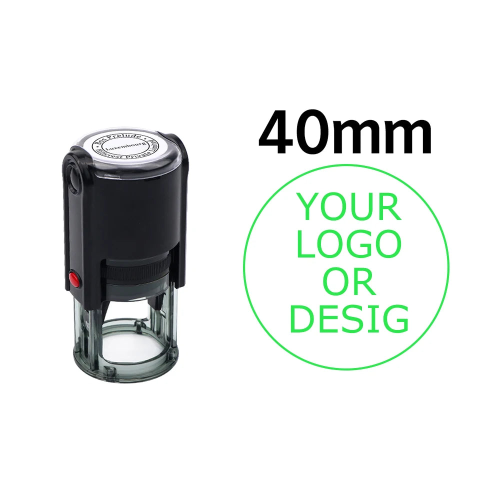 Custom Self-Inking Stamp 25/30/40/50mm Round Logo Design P Personalized Press-type Inking Stamp for Wedding Invitation Envelope