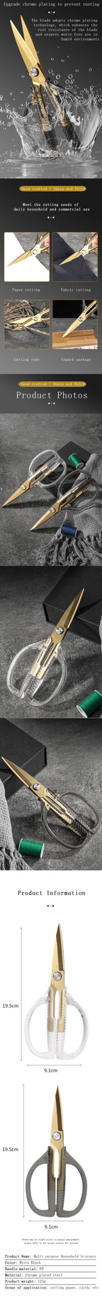 High Precision Office Scissors,Sharp Stainless Steel Blades with PP Plastic Handle for Smooth Cutting,Perfect for School、Office