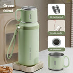 316 Stainless Steel Insulated Water Bottle with Cup Portable Vacuum Flask for Outdoor Activities Handheld Tumbler Keep 24Hr Cold
