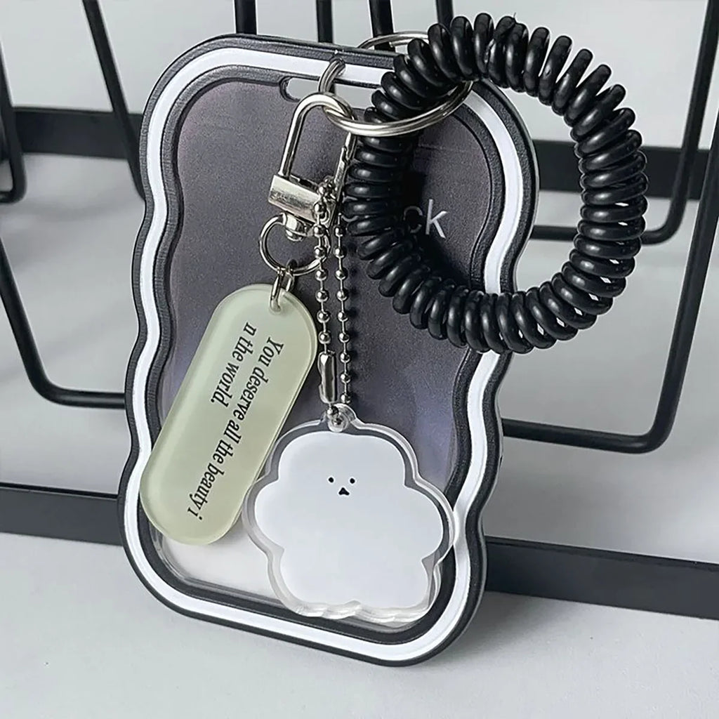 Creative Kpop Photocard Holder Transparent Keychain Photo Sleeve Bus Student Card Case Protector