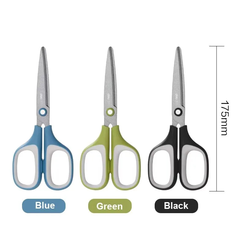 Deli Anti Stick Anti Rust Scissors School Stainless Steel Scissors Home Office DIY Handicraft Made Tools Stationery Scissors