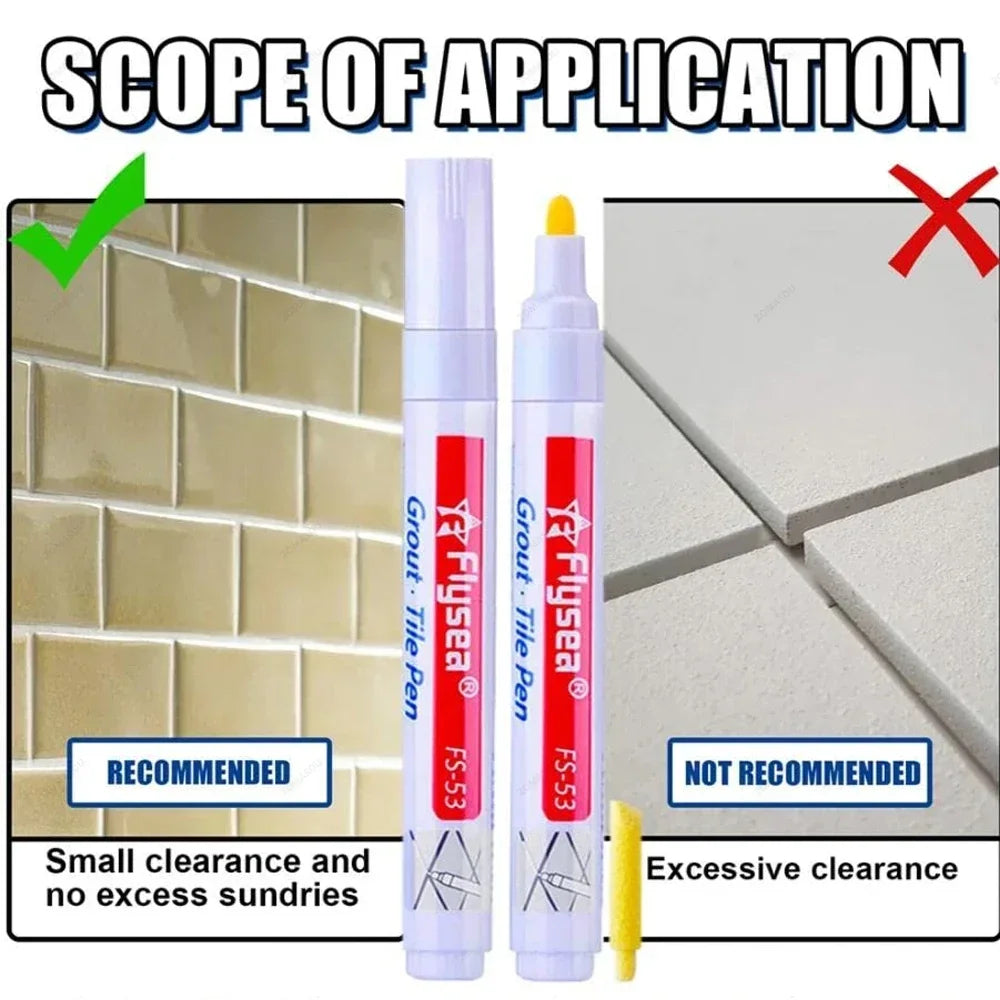 10 Colors 1/2/4/10Pcs Floor Tile Marker Pen Wall Grout Pen Waterproof for Ceramic Kitchen Bathroom Seam Paint Gap Repair Tools
