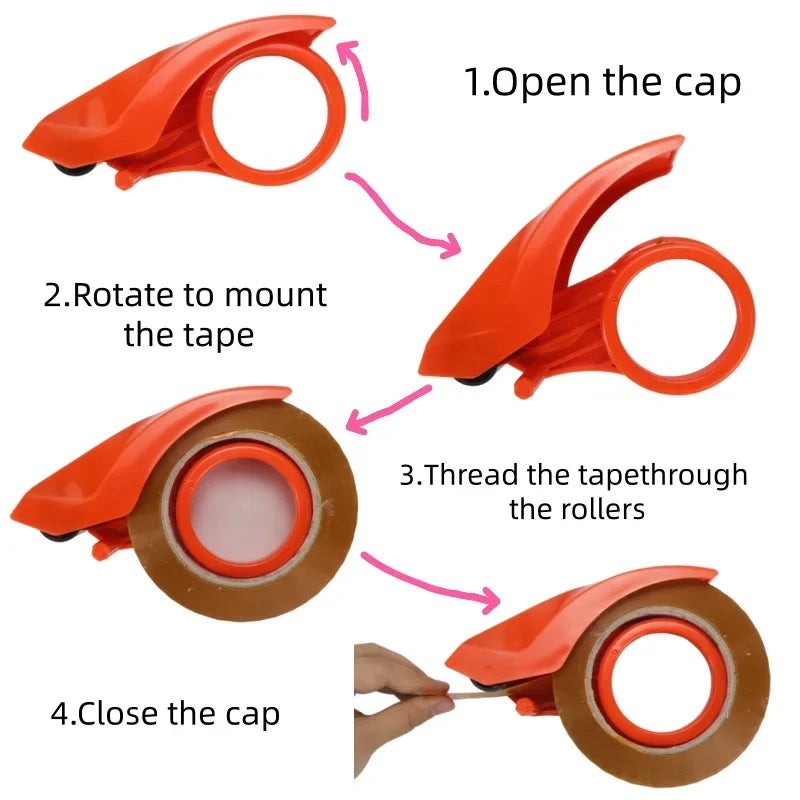 Heavy Duty Shipping Tape Dispenser Eco-Friendly Reusable Replaceable Master Piece for Pros with Patented 10° Sloped Design