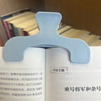 1Pcs Simple Fixed Book Clips Frosted Transparent Page Holder For Reading Tool Memo Clip Desk Accessories Practical Note Holder